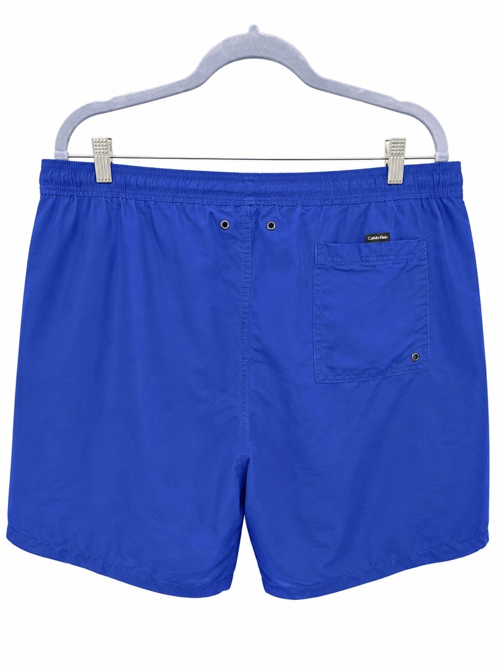 Calvin Klein Royal Blue Swim Trunks with Black Drawstring - Picture 4 of 5